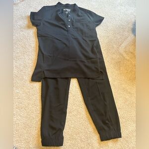 Greys Anatomy by Barco Scrub Set black joggers small small petite
